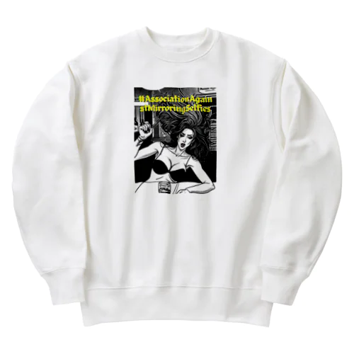 A drunken girl Heavyweight Crew Neck Sweatshirt