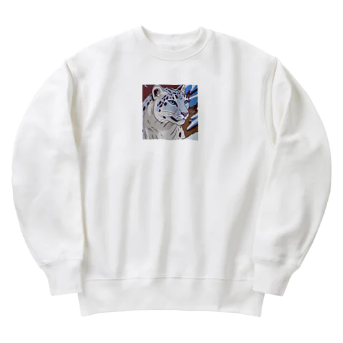 息を潜めるユキヒョウ Heavyweight Crew Neck Sweatshirt