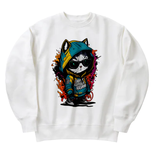 ちびネコ Heavyweight Crew Neck Sweatshirt