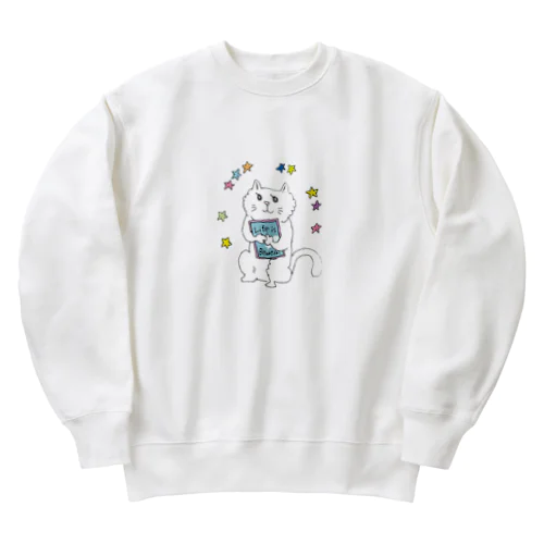 ライフイズビューティフルねこ Heavyweight Crew Neck Sweatshirt