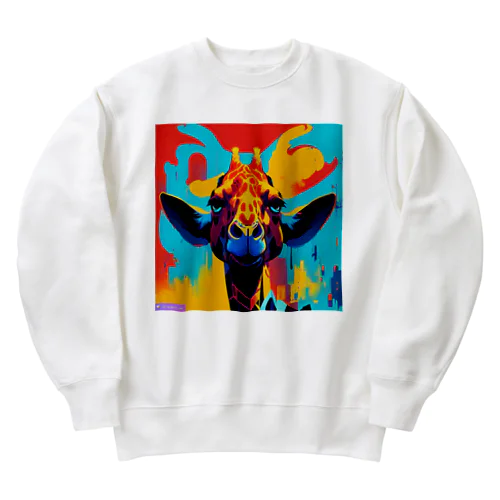 怒れるキリン Heavyweight Crew Neck Sweatshirt