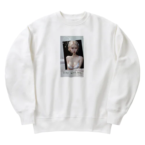 美女 図鑑（Stay with me.） Heavyweight Crew Neck Sweatshirt