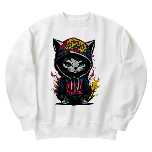 ちびネコ Heavyweight Crew Neck Sweatshirt