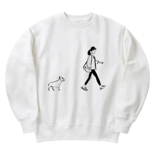 帰りを待つ犬 Heavyweight Crew Neck Sweatshirt