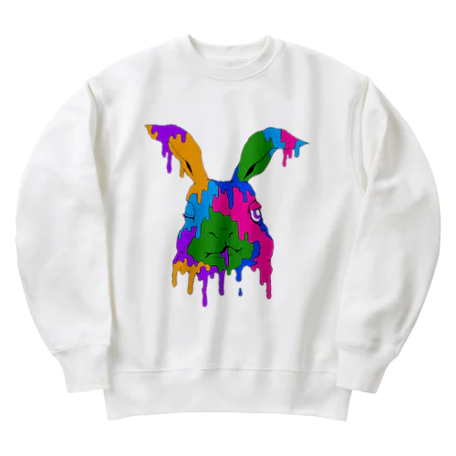 兎ロック　前後2 Heavyweight Crew Neck Sweatshirt