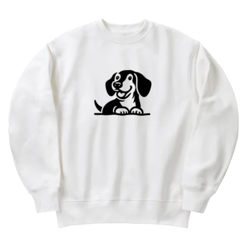 KAWAIIダックスフンド009 Heavyweight Crew Neck Sweatshirt