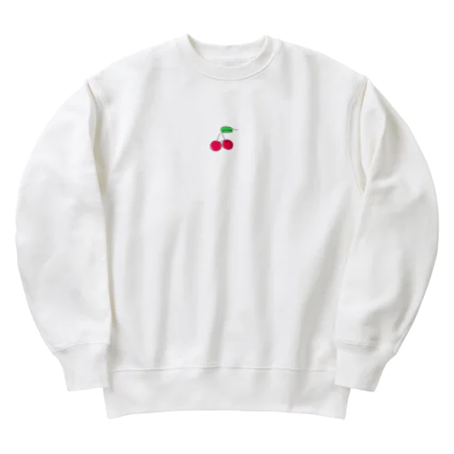 一筆書きチェリー Heavyweight Crew Neck Sweatshirt