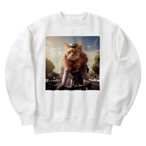 猫の妄想日常-b Heavyweight Crew Neck Sweatshirt