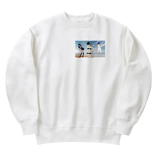 三人娘のグッズ Heavyweight Crew Neck Sweatshirt