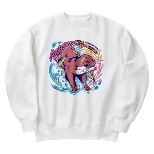 𝙎𝙩𝙧𝙚𝙚𝙩 𝙆𝙖𝙬𝙖𝙪𝙨𝙤 - 𝙎𝙥𝙡𝙖𝙨𝙝 - Heavyweight Crew Neck Sweatshirt