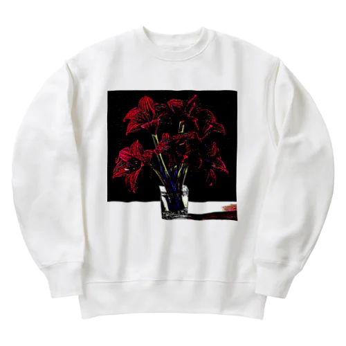 サイケデリックなアマリリス Heavyweight Crew Neck Sweatshirt