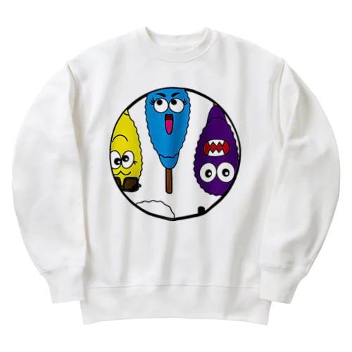 串カツの妖精クシニョロ（クシニョロワールド） Heavyweight Crew Neck Sweatshirt