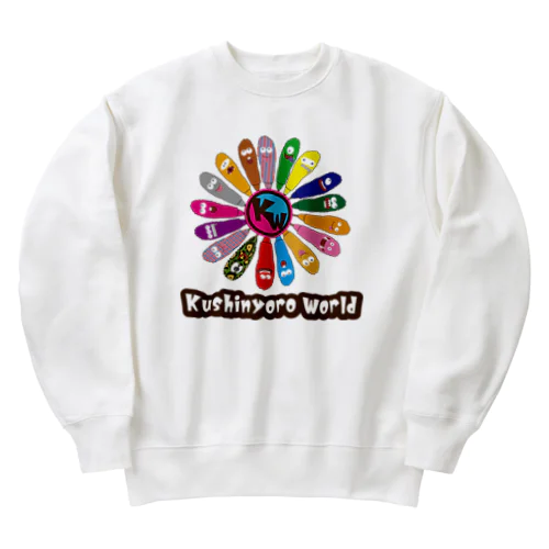 串カツの妖精クシニョロ Heavyweight Crew Neck Sweatshirt