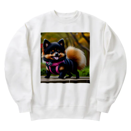 忍犬　ポメ丸 Heavyweight Crew Neck Sweatshirt