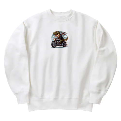 かわいい恐竜のイラストグッズ Heavyweight Crew Neck Sweatshirt