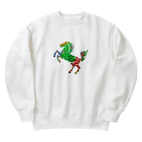 馬　water drop Heavyweight Crew Neck Sweatshirt