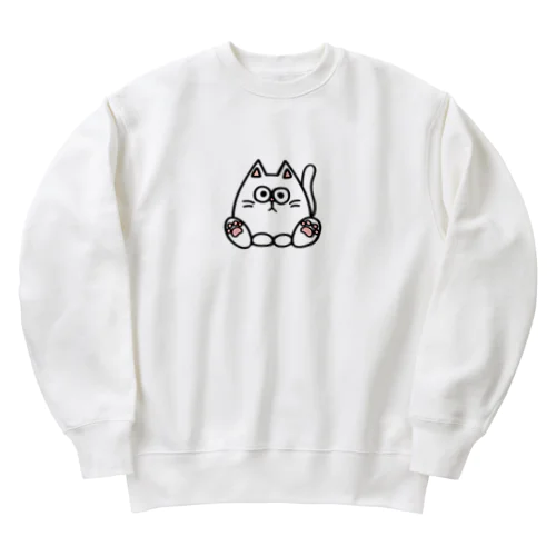 白猫キル Heavyweight Crew Neck Sweatshirt