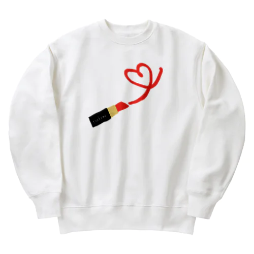 赤リップ Heavyweight Crew Neck Sweatshirt