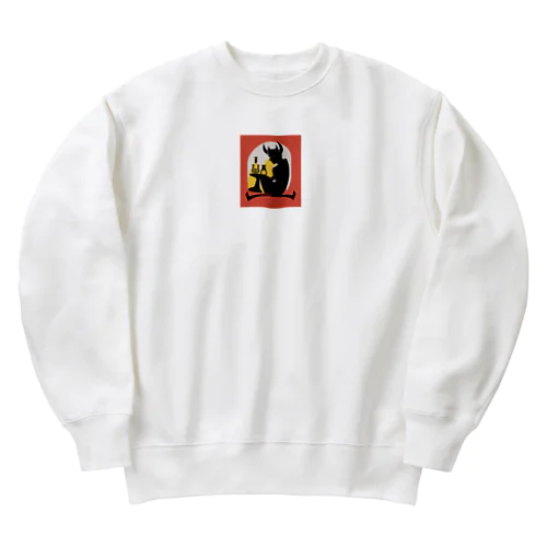 酒と悪魔 Heavyweight Crew Neck Sweatshirt