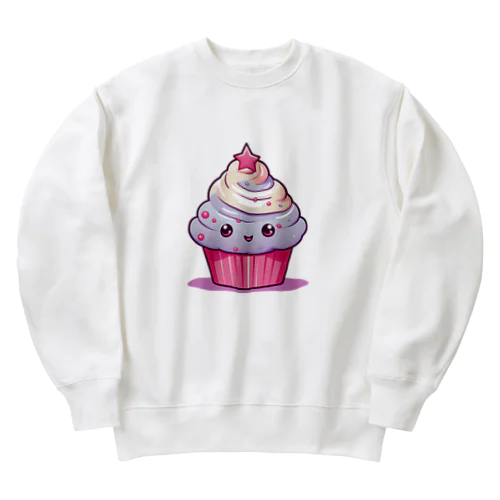 可愛いカップケーキ Heavyweight Crew Neck Sweatshirt