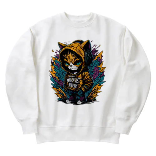 ちびネコ Heavyweight Crew Neck Sweatshirt