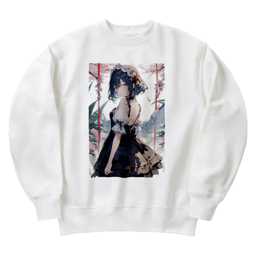 花と少女 Heavyweight Crew Neck Sweatshirt