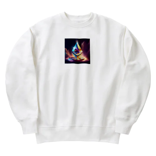 実際あまり見たことない幻想的なイーサリアム 仮想通貨グッズ Heavyweight Crew Neck Sweatshirt