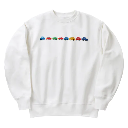 車が8台 Heavyweight Crew Neck Sweatshirt