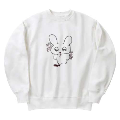 吐血うさぎ Heavyweight Crew Neck Sweatshirt