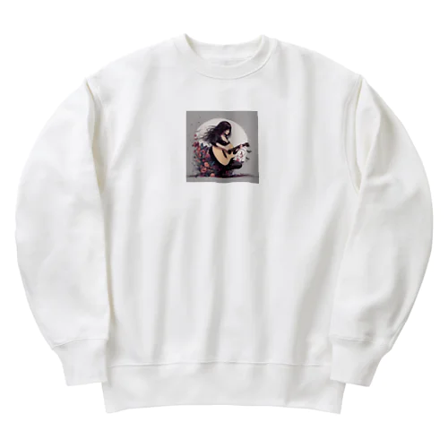 アコースティックな少女 Heavyweight Crew Neck Sweatshirt