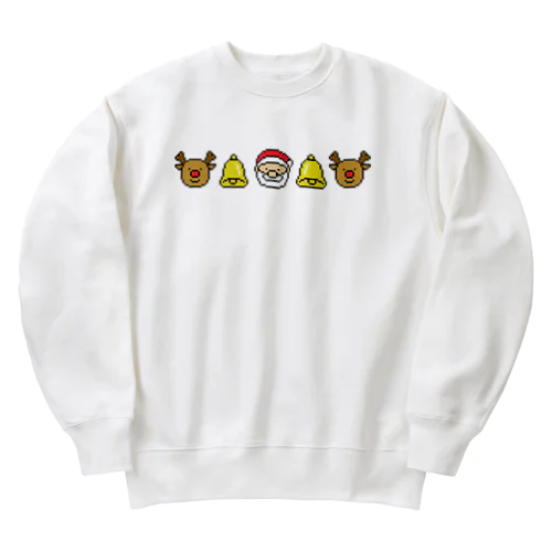 ドット絵　クリスマス Heavyweight Crew Neck Sweatshirt