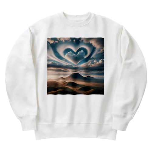 ハートの雲 Heavyweight Crew Neck Sweatshirt