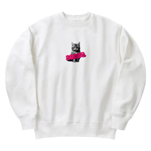 Songe catsilhouette Heavyweight Crew Neck Sweatshirt