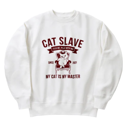 CAT SLAVE ヘビーウェイトスウェット [レッド] Heavyweight Crew Neck Sweatshirt