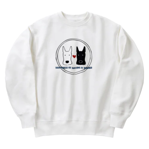 テリアがそばにいる幸せ Heavyweight Crew Neck Sweatshirt