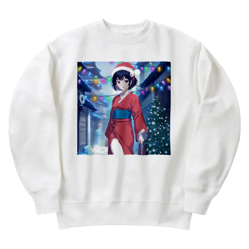 日本人女性クリスマスツリー Heavyweight Crew Neck Sweatshirt