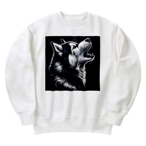 シベリアン・ハスキー Heavyweight Crew Neck Sweatshirt