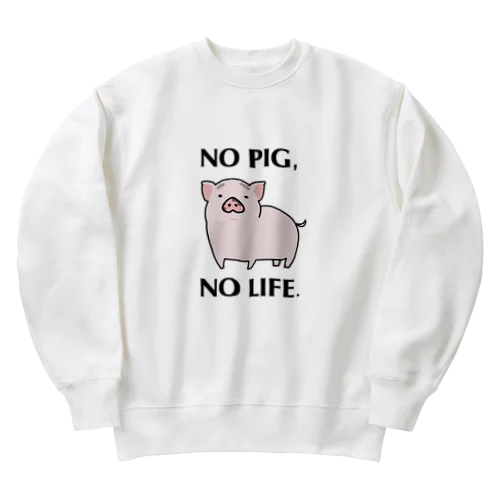 【ぜんしん】No pig, No life ヘビーウェイトスウェット