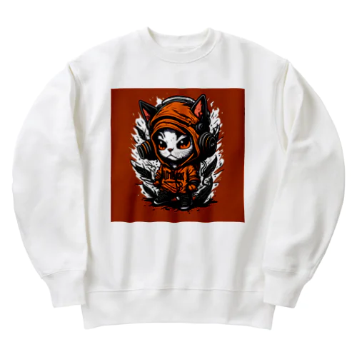 ちびネコ Heavyweight Crew Neck Sweatshirt