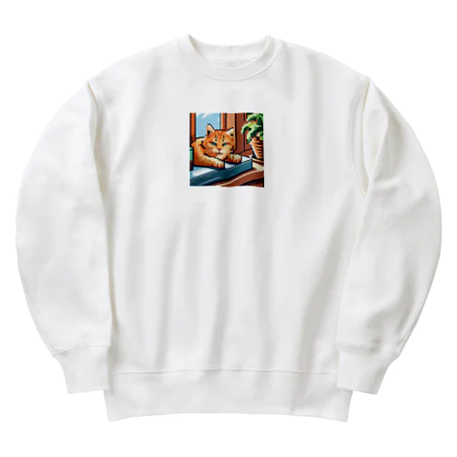 ドット絵スナドリネコ Heavyweight Crew Neck Sweatshirt