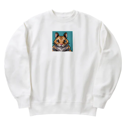 ドット絵デグー Heavyweight Crew Neck Sweatshirt