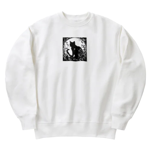 夢見る猫 Heavyweight Crew Neck Sweatshirt