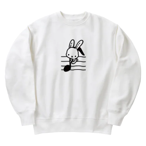 音符♪＆うさちゃん🐰 Heavyweight Crew Neck Sweatshirt