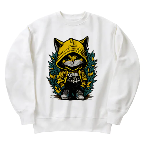 ちびネコ Heavyweight Crew Neck Sweatshirt