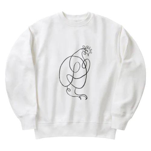 一筆bird_1 Heavyweight Crew Neck Sweatshirt