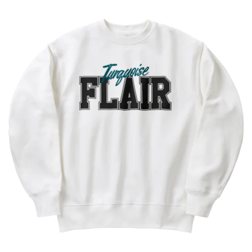 Turquoise flair Heavyweight Crew Neck Sweatshirt