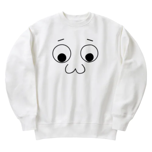 大きなお目々 - ハの字眉ver. Heavyweight Crew Neck Sweatshirt