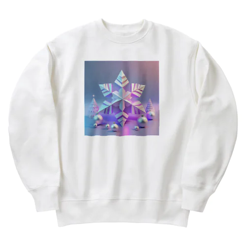 Xmas 雪の結晶 Heavyweight Crew Neck Sweatshirt