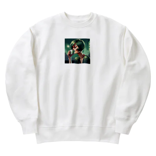 クールビューティーグリーン Heavyweight Crew Neck Sweatshirt