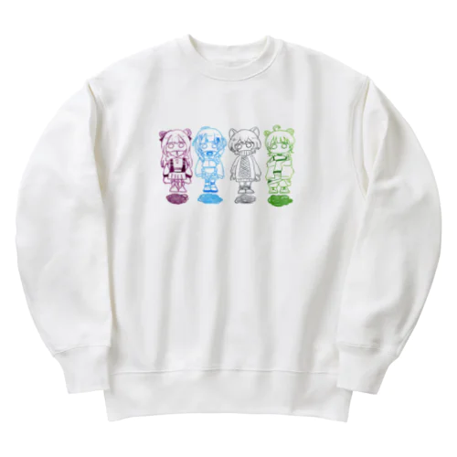 【1000人記念】ころころぱんだ×だぱんだ Heavyweight Crew Neck Sweatshirt